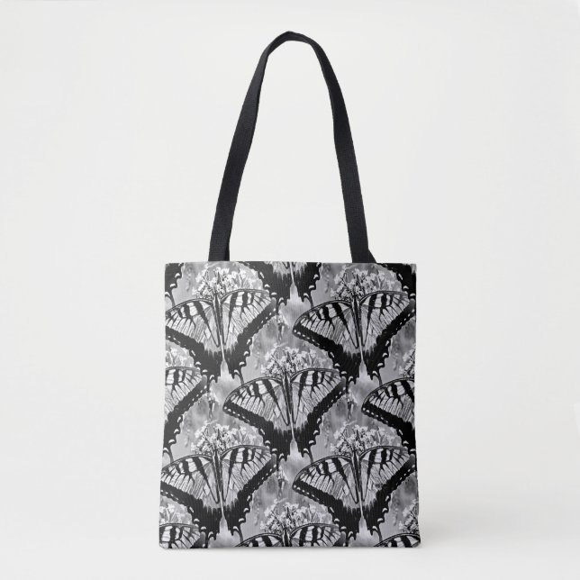 Bolsa Tote No meu mundo preto e branco... (Frente)