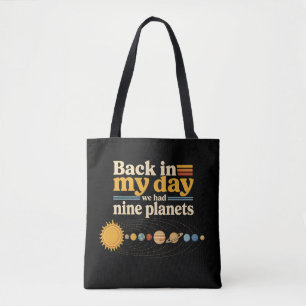 Bolsa Tote No Meu Tempo Nove Planetas Incluindo Plutão Engraç