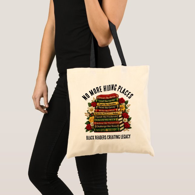 Bolsa Tote NO MORE HIDING PLACES Black History Heroes (Frente (produto))