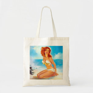Bolsa Tote No Pin da praia acima