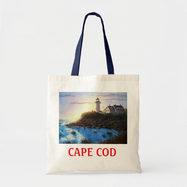 Bolsa Tote Nobska Lighthouse Cape Cod Massachusetts Tote Bag (Frente)