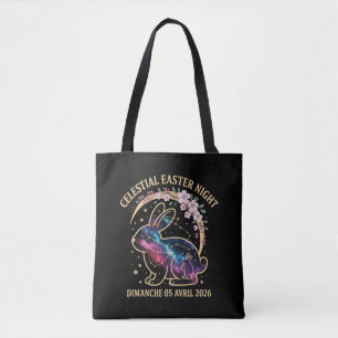 Bolsa Tote Noite Celestial de Páscoa 2026 Coelho da Constelaç