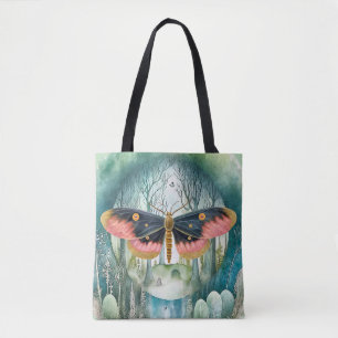 Bolsa Tote Noite da Floresta Rosa