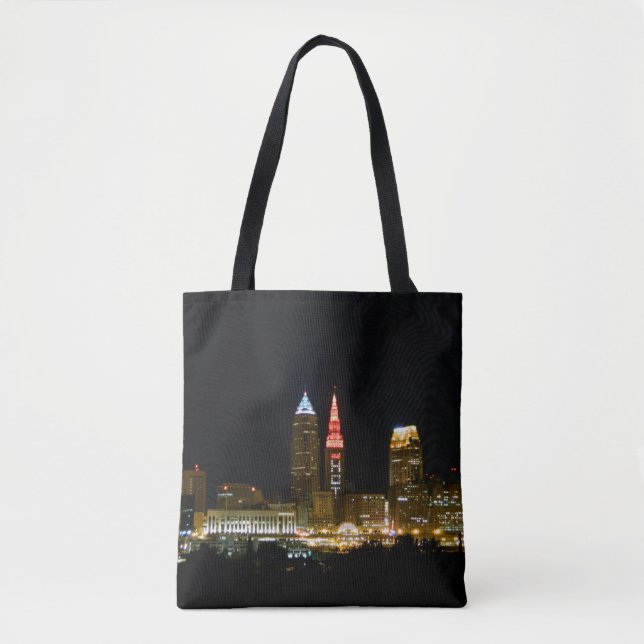 Bolsa Tote Noite de Cleveland quente impressa (Frente)