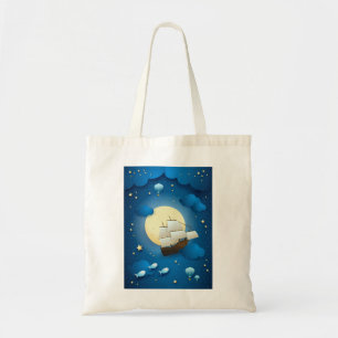 Bolsa Tote Noite de Fantasia com Navio Voador
