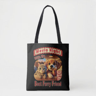 Bolsa Tote Noite de Filme - Melhor Amigo de Furto - Gato e Ca