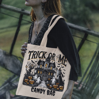 Bolsa Tote Noite de Halloween: bruxas e abóboras
