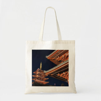 Bolsa Tote Noite de Kaminarimon em Tóquio Japão