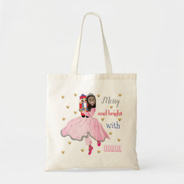 Bolsa Tote Noite de Natal - Cabelo Escuro Ballerina Nutcracke