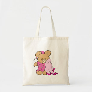 Bolsa Tote noite de sono, design de ursinho de pelúcia