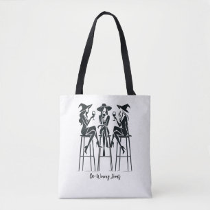 Bolsa Tote Noite de Vinho das Bruxas Modernas e Elegantes, Di