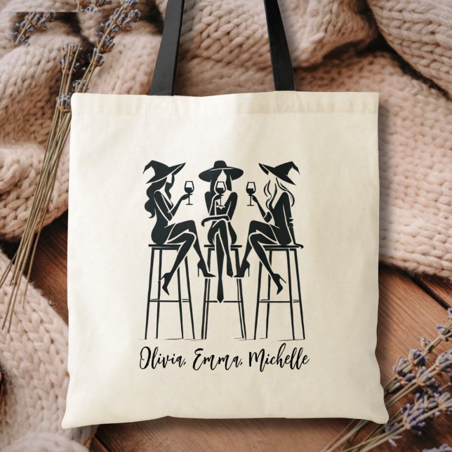 Bolsa Tote Noite de Vinho Personalizada, Moderna, Elegante (Criador carregado)