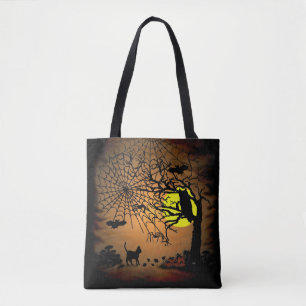 Bolsa Tote Noite do Dia das Bruxas, o Dia das Bruxas feliz!