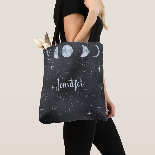 Bolsa Tote Noite Estrelada Casamento Personalizado Celestial  (Close Up)