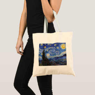 Bolsa Tote Noite Estrelada: Cidade de Saint Remy por Vincent