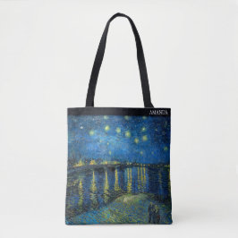Bolsa Tote Noite Estrelada sobre o Ródano por Van Gogh – Pers