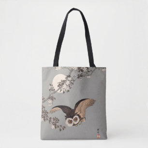 Bolsa Tote Noite Voadora de Coruja Noite de Lua