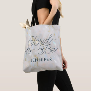 Bolsa Tote Noiva a Ser Casamento Elegante Opala Mármore Pedra