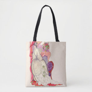 Bolsa Tote noiva bonita em um vestido lindo