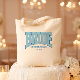 Bolsa Tote NOIVA Brilho Falso Varsity Noivado Bridal