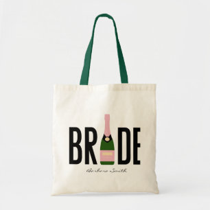 Bolsa Tote Noiva Champanhe Rosa Despedida de Solteira 