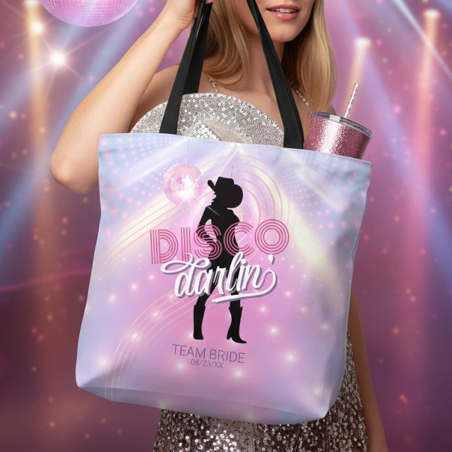 Bolsa Tote Noiva da Equipe da Festa de Solteira Disco Darlin' (Criador carregado)