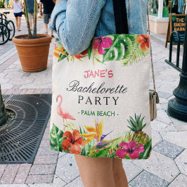 Bolsa Tote Noiva de Festa de Despedida de Solteira Floral Tro