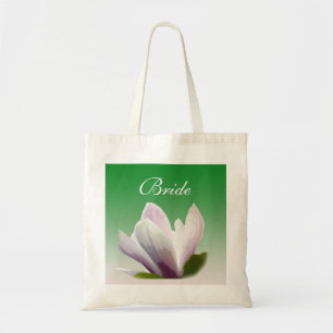 Bolsa Tote Noiva de flor de primavera magnólia