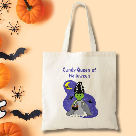Bolsa Tote Noiva de Frankenstein Halloween com doce