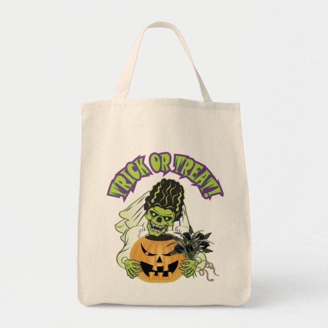 Bolsa Tote Noiva de Frankenstein Skull (Frente)