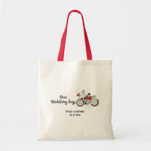 Bolsa Tote Noiva e Noivo de Moto Casamento