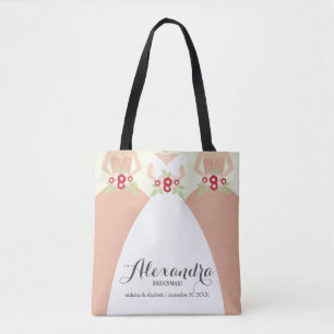 Bolsa Tote Noiva e suas damas de Festa de casamento (blush)
