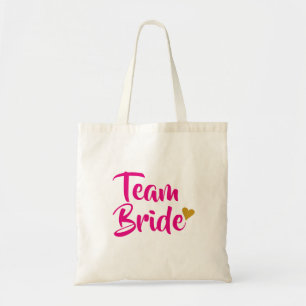 Bolsa Tote Noiva Equipe Coração Dourado