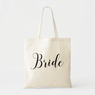 Bolsa Tote Noiva. Escrito simples minimalista elegante casame