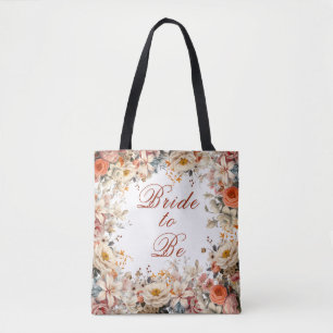 Bolsa Tote Noiva Floral Bouquet de Noiva para Casamento