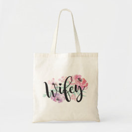 Bolsa Tote Noiva floral da sacola de Wifey a ser artigo do