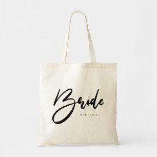 Bolsa Tote Noiva Impressão Preta Lona Personalizada 2