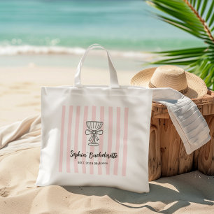Bolsa Tote Noiva  Listras Rosa   Personalizado