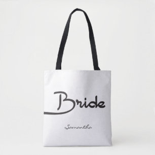 Bolsa Tote Noiva, Nome Personalizado, Rótulo