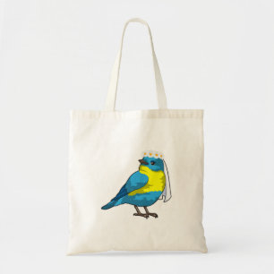 Bolsa Tote Noiva Pássaro com Coroa de Flores