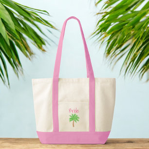 Bolsa Tote Noiva Preppy Palm Tree Honeymoon