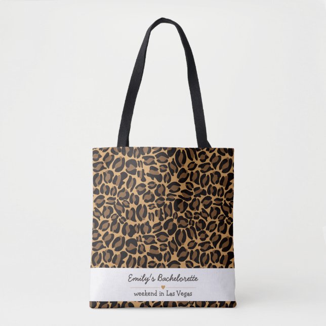 Bolsa Tote Noiva Solteira Boujee Tendance Estampa de Leopardo (Frente)