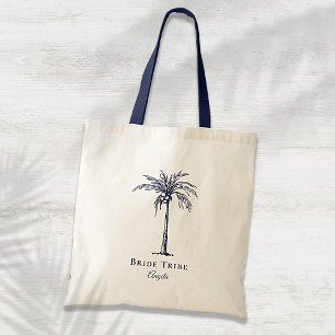 Bolsa Tote Noiva Tribo Azul Marinho Palmeiras Personalizado