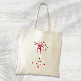 Bolsa Tote Noiva Tribo Magenta Palmeira Tropical Personalizad