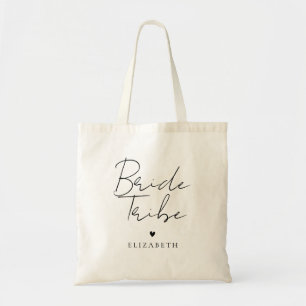 Bolsa Tote noiva tribo simples preto e branco damas de honra