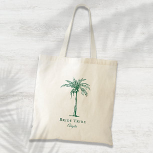 Bolsa Tote Noiva Tribo Verde Palma Tropical Personalizada