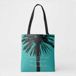 Bolsa Tote Noiva tropical do destino do casamento de praia da