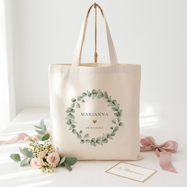 Bolsa Tote Noiva Verde Eucalipto Sage (Criador carregado)