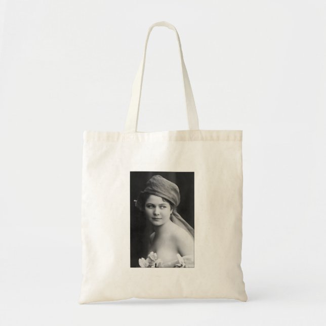 Bolsa Tote Noiva Vitoriana em preto e branco (Frente)