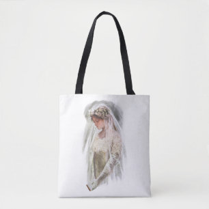 Bolsa Tote Noiva Vitoriana Vintage com Bíblia Harrison Fisher